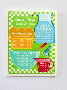 Conimar Kitchen Helper Charts Guides Fridge Magnet Cards Measurement Equivalents
